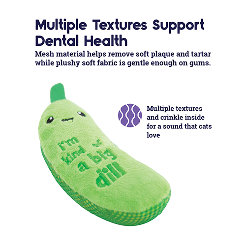 CATSTAGES® CRUNCHY PICKLE KICKER DENTAL CAT TOY