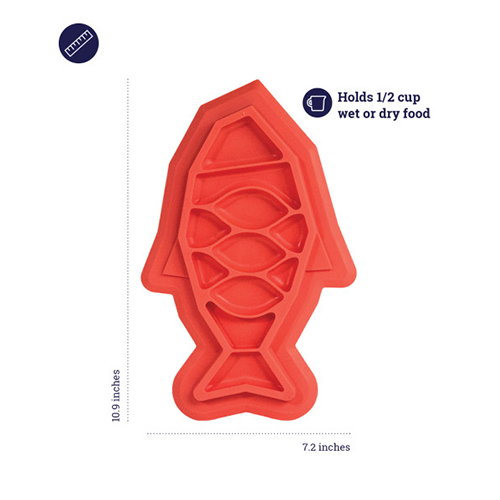 PETSTAGES® FISHIE FUN SLOW FEED MAT PINK