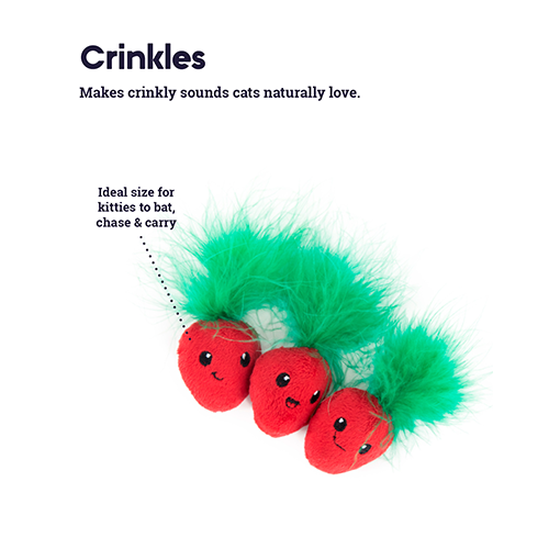 CATSTAGES® STRAW-BABIES DENTAL CATNIP CAT TOY (3 PACK)