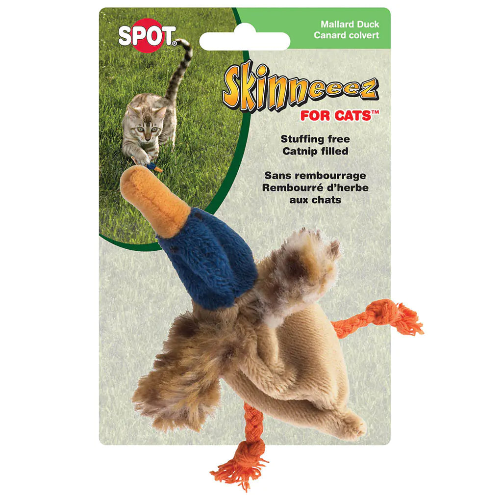 SKINNEEEZ Duck Cat Toy Assorted 4.75"