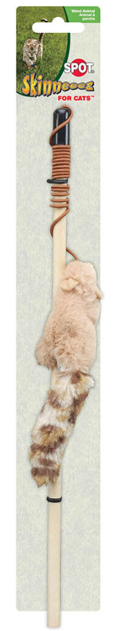 SKINNEEEZ Forest Creatures Cat Teaser Wand Assorted 12"