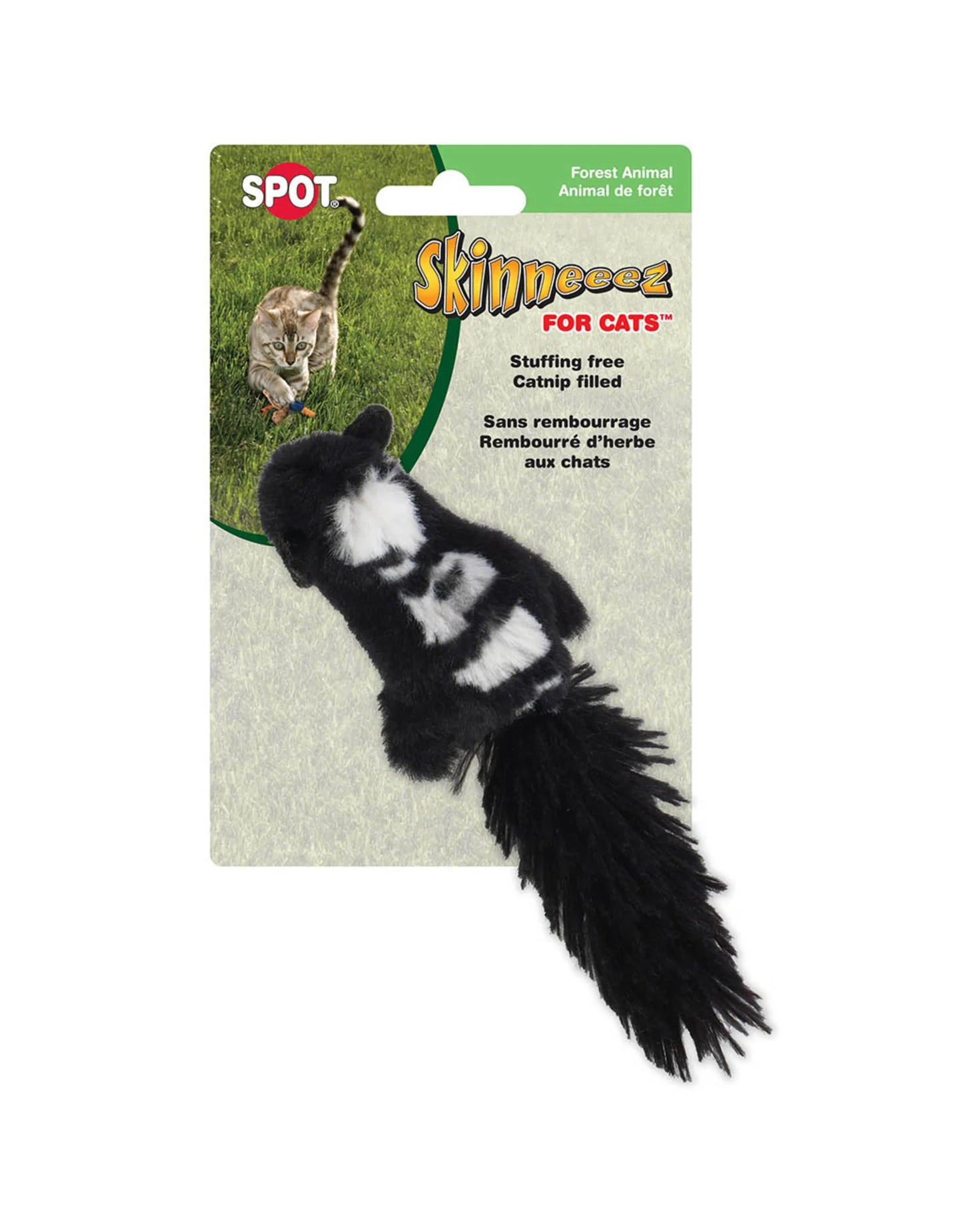 SKINNEEEZ Forest Creatures Cat Toy Assorted 4.75"