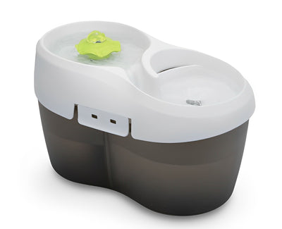 H2O Tornado Drinking Fountain For Cat (2 Liters) White On Black