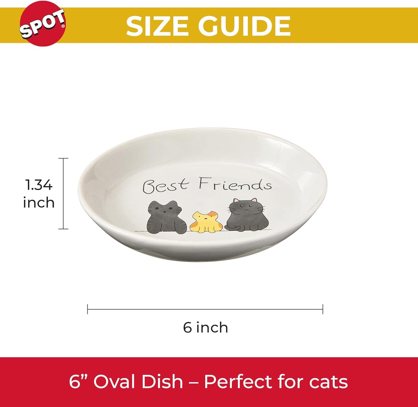 SPOT BEST FRIENDS Ceramic Cat Bowl 6''