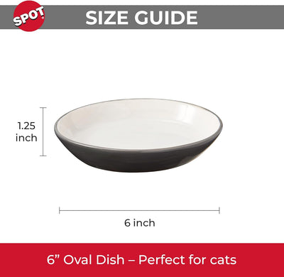 SPOT Ceramic Cat Bowl 6" Grey