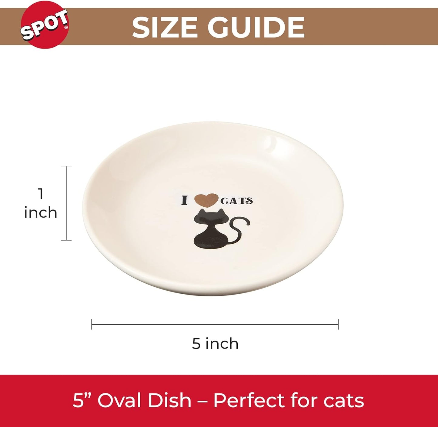 SPOT I LOVE CATS Ceramic Cat Bowl 5''