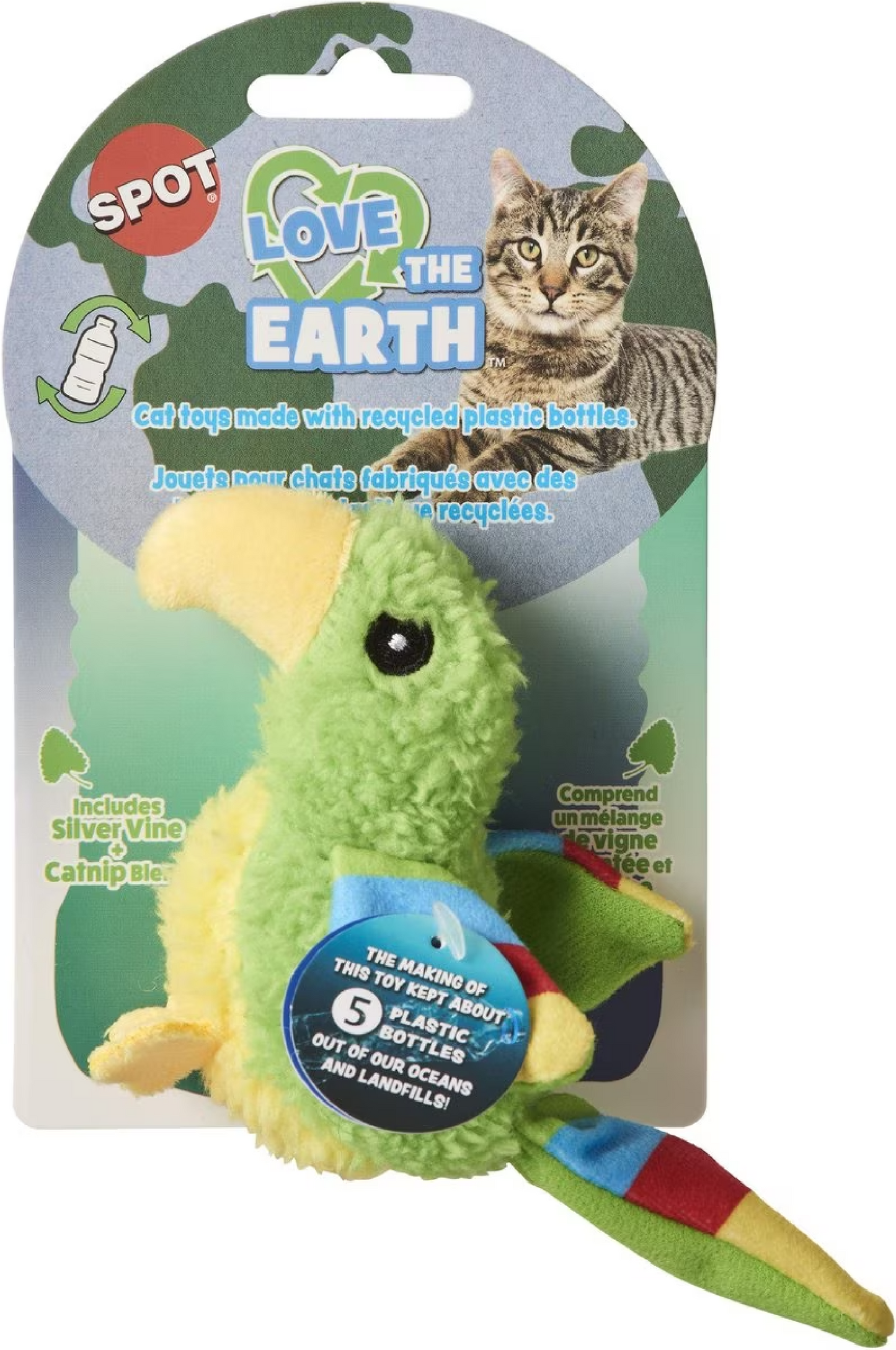 SPOT Parrot Love the Earth w/Catnip Assorted