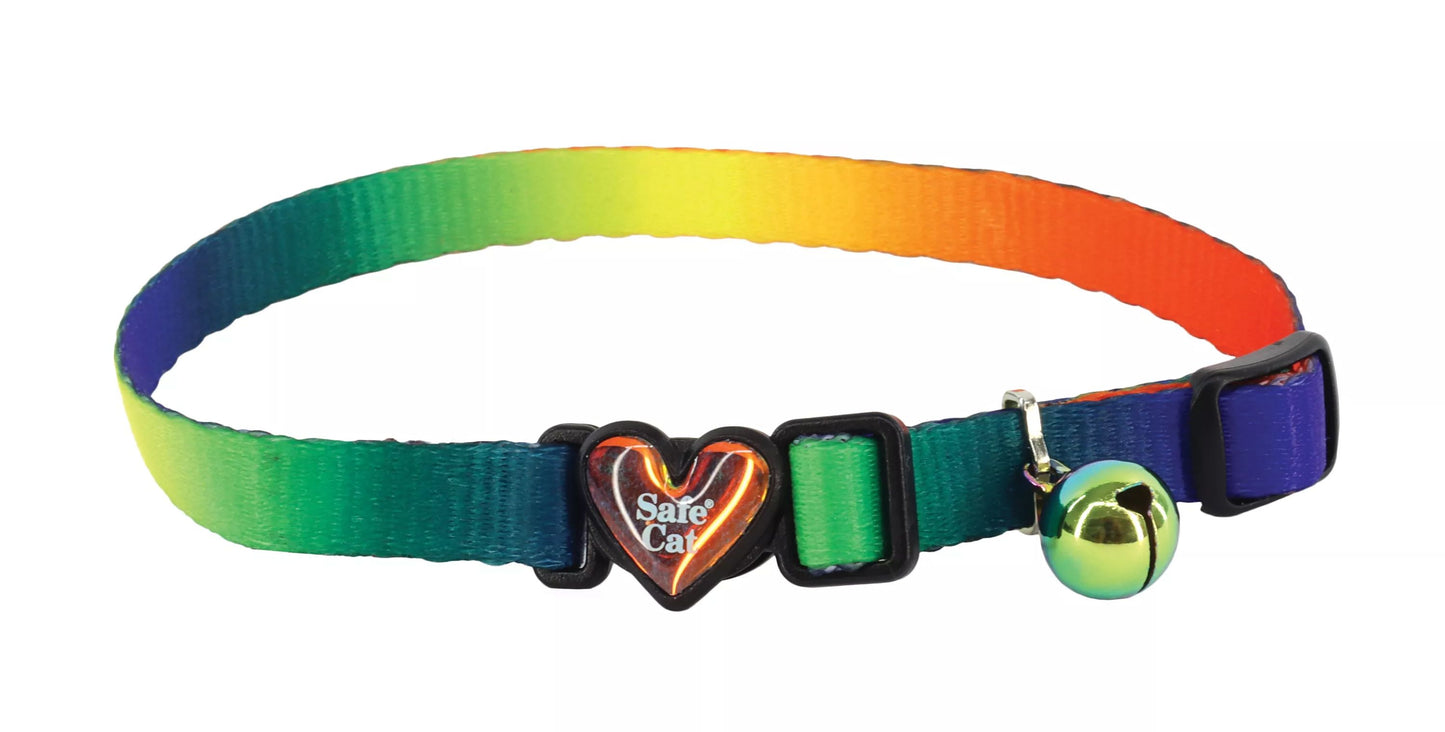Safe Cat Heartbreaker Adjustable Cat Collar with Breakaway Heart Buckle, Dark Prism