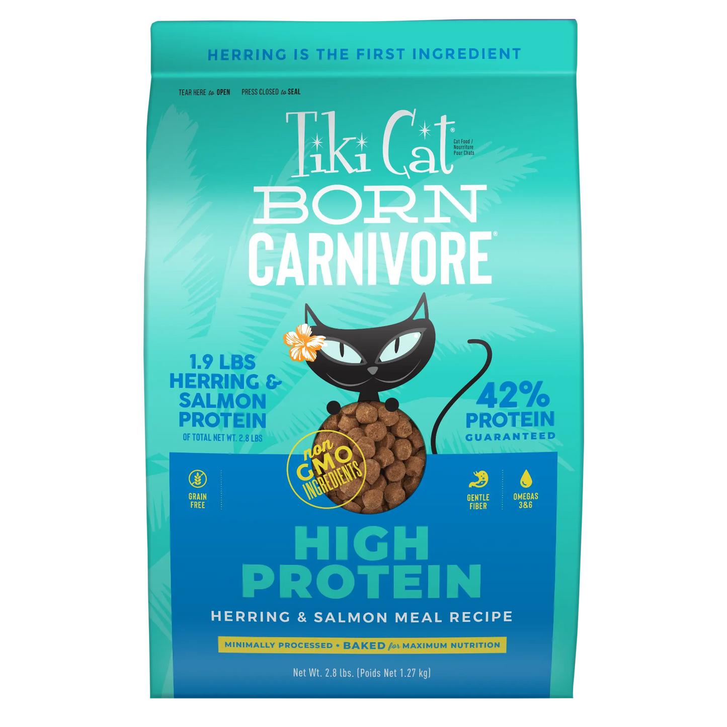 Tiki Cat® Born Carnivore™ Herring & Salmon Dry Food
