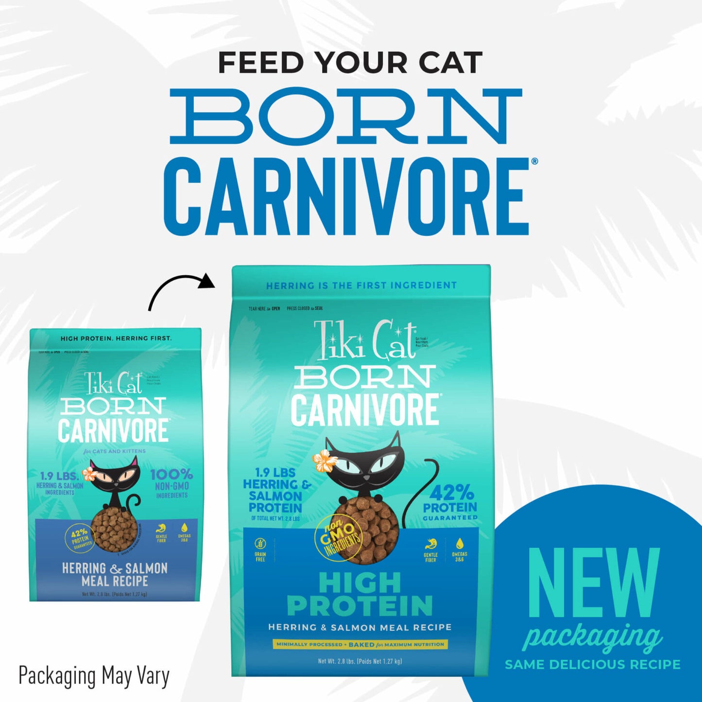 Tiki Cat® Born Carnivore™ Herring & Salmon Dry Food