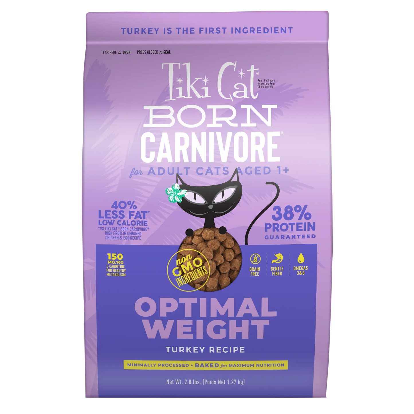 Tiki Cat® Born Carnivore™ Optimal Weight Turkey Recipe Dry Food