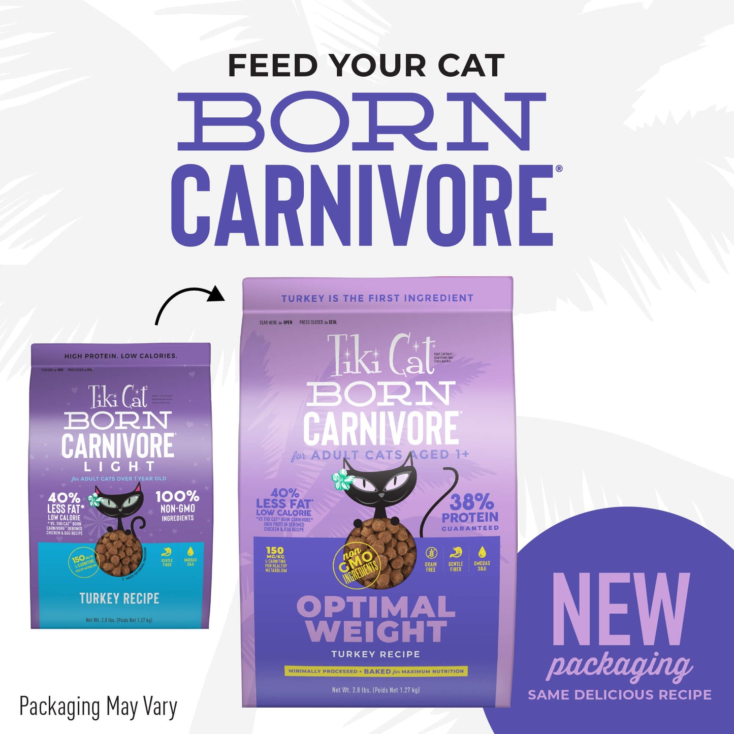 Tiki Cat® Born Carnivore™ Optimal Weight Turkey Recipe Dry Food