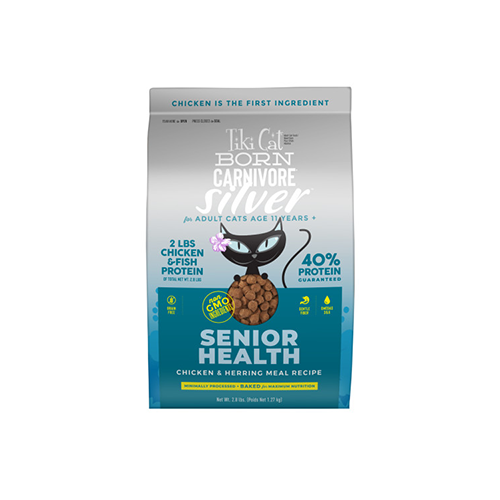 Tiki Cat® Born Carnivore® Silver Senior Health: Chicken & Herring Meal Recipe
