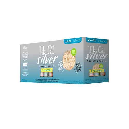 TIKI CAT® SILVER™ VARIETY PACK WET CAT FOOD, 2.4oz (12 pack)