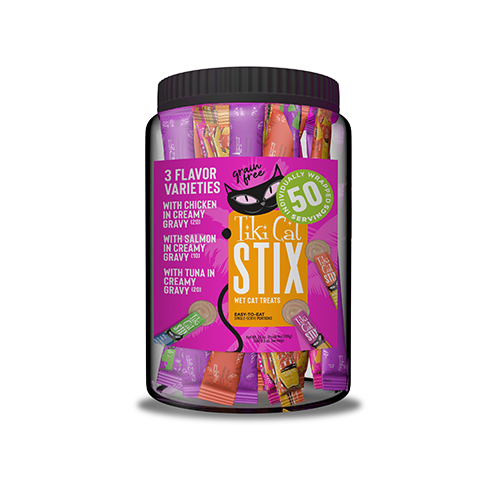 Tiki Cat® Stix™ Variety MEGA JAR Cat Treats, 3oz (50CT)