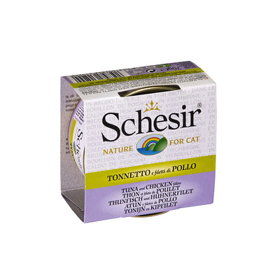 Schesir Tuna and Chicken Fillets in Fish Broth, 70g
