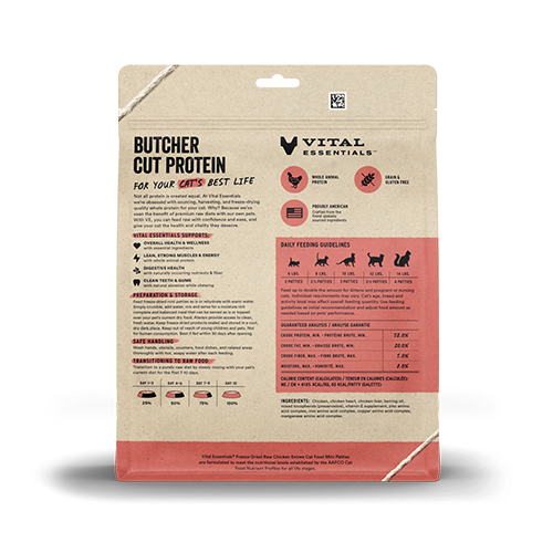 VITAL ESSENTIALS® Chicken Freeze Dried Raw Mini-Patties