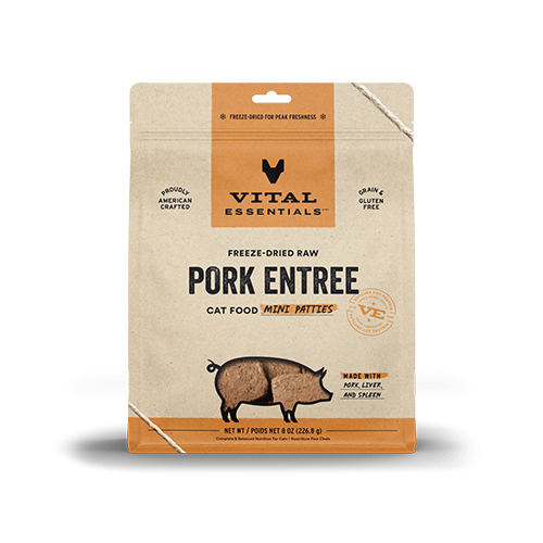 VITAL ESSENTIALS® Pork Freeze Dried Raw Mini-Patties