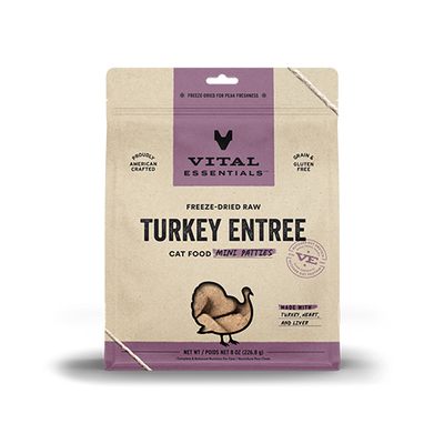 VITAL ESSENTIALS® Turkey Freeze Dried Raw Mini-Patties