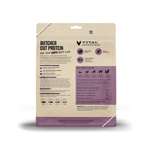 VITAL ESSENTIALS® Turkey Freeze Dried Raw Mini-Patties