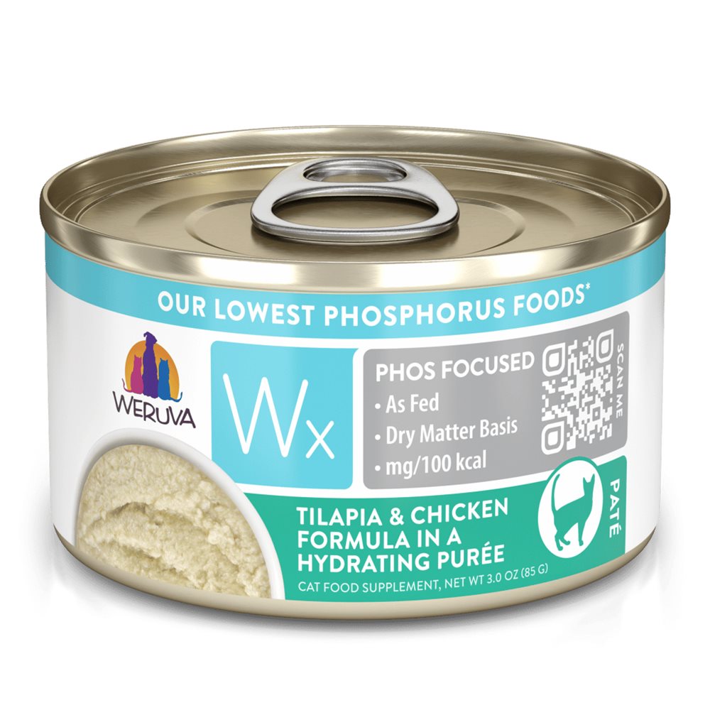 Weruva Wx Phos Focused - Tilapia & Chicken Formula in a Hydrating Purée, 3oz