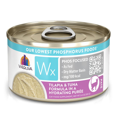 Weruva Wx Phos Focused - Tilapia & Tuna Formula in a Hydrating Purée, 3oz