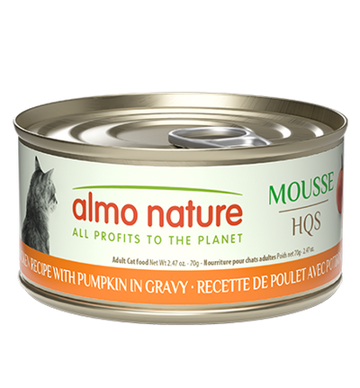 Almo Nature Mousse HQS - Chicken Recipe with Pumpkin in Gravy, 2.47oz