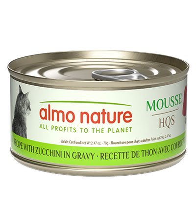 Almo Nature Mousse HQS - Tuna Recipe with Zucchini in Gravy, 2.47oz