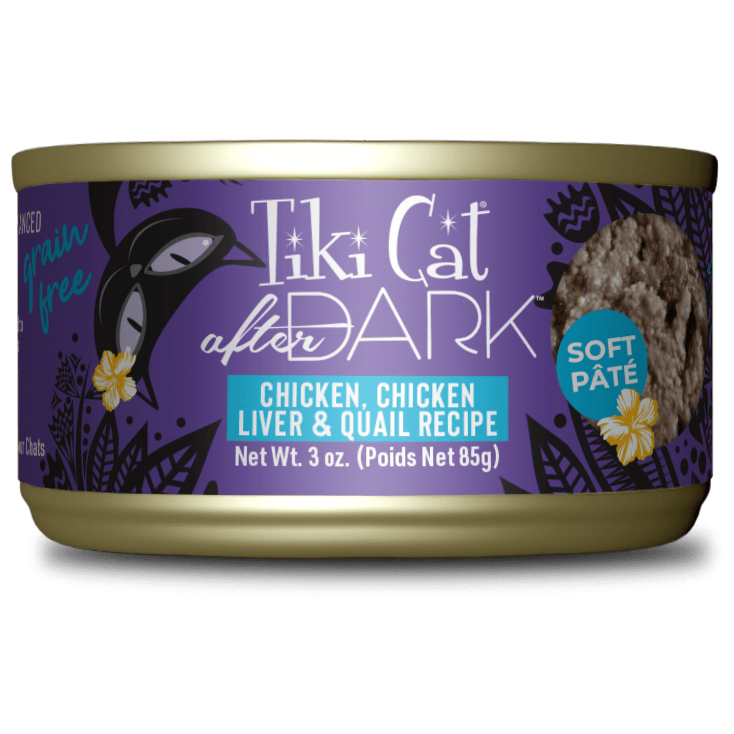 Tiki Cat® After Dark™ Soft Paté Chicken, Chicken Liver & Quail Recipe, 3oz