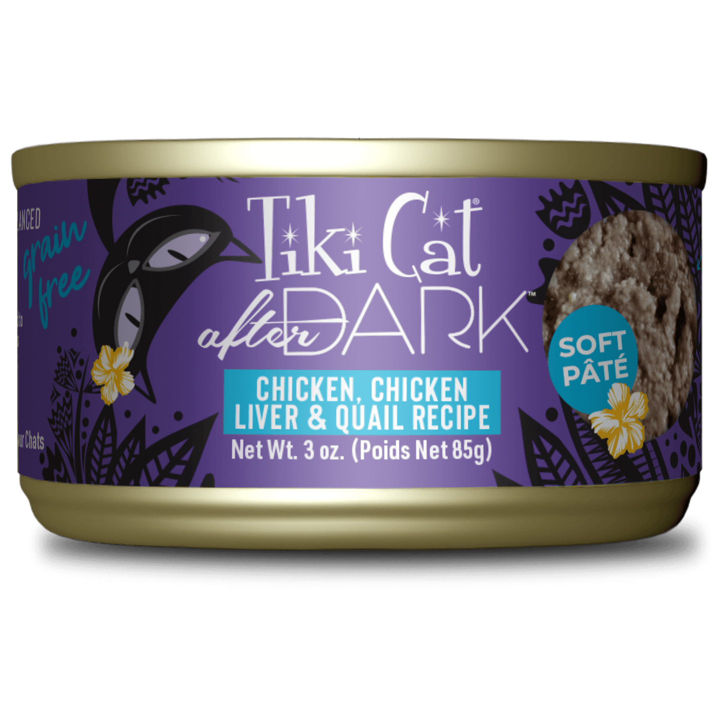 Tiki Cat® After Dark™ Soft Paté Chicken, Chicken Liver & Quail Recipe