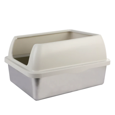 Go Fresh Enclosed Stainless Steel Litter Box 53 X 40.6 X 30 cm