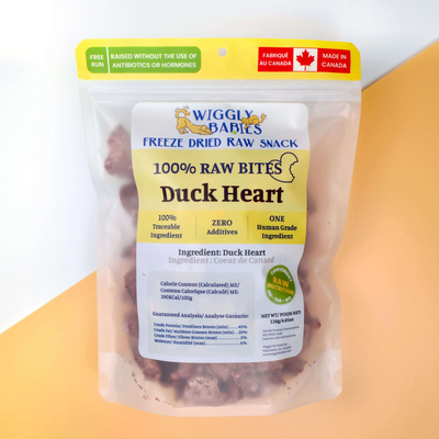 Duck Heart Freeze Dried Raw Cut (available in 2 sizes)