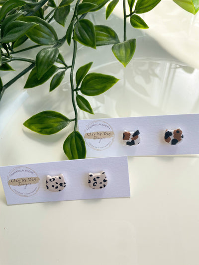Small Cat Stud Earrings