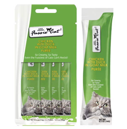 Fussie Cat Chicken with Duck in Goat Milk Purées