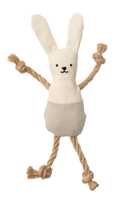 FuzzYard Life Cotton Cat Toys- Bunny - Sandstone