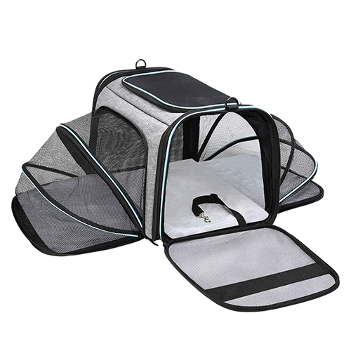 Expandable Soft Sided Top Open Travel Carrier