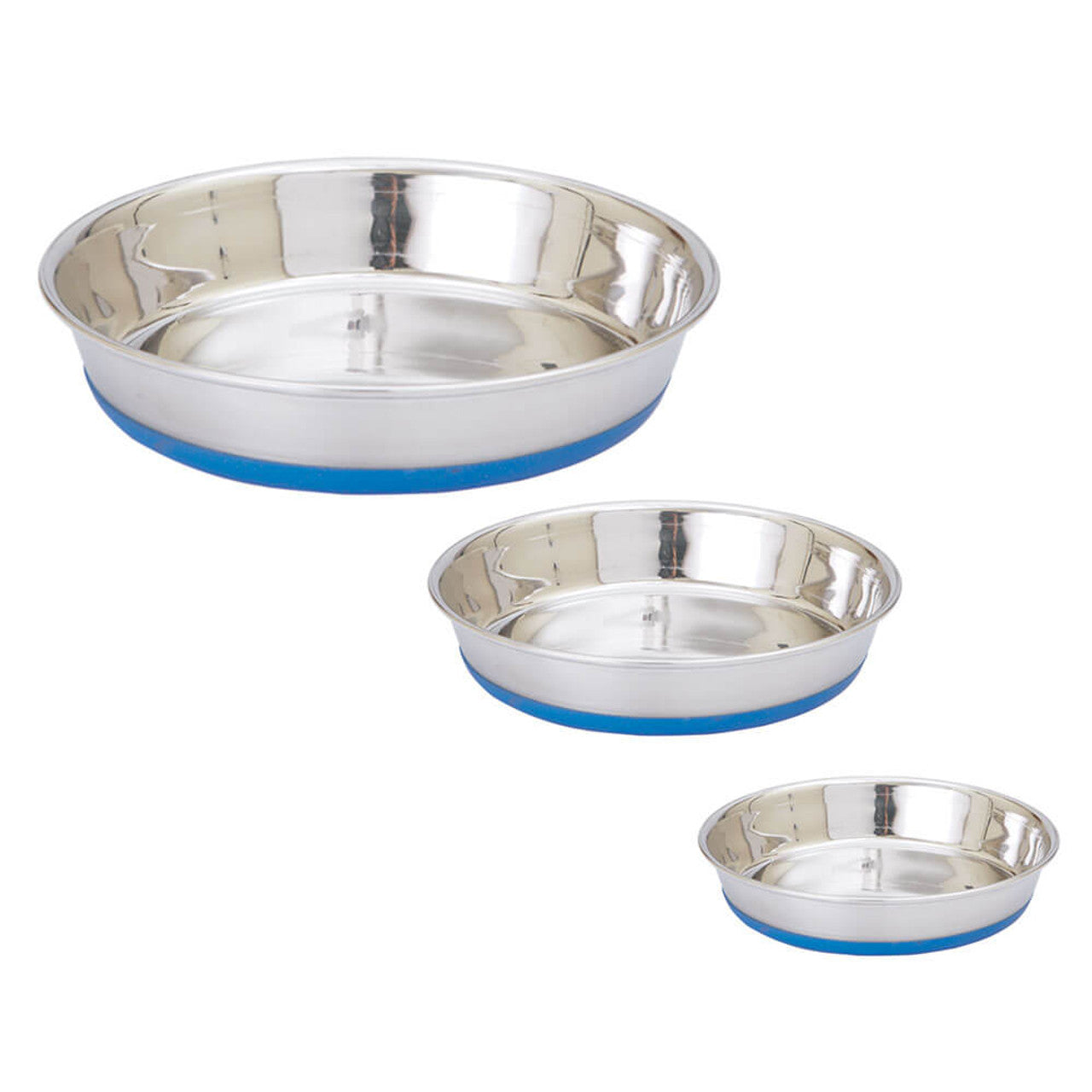 Indipets Shallow Non-Slip Dish with silicon bonded base