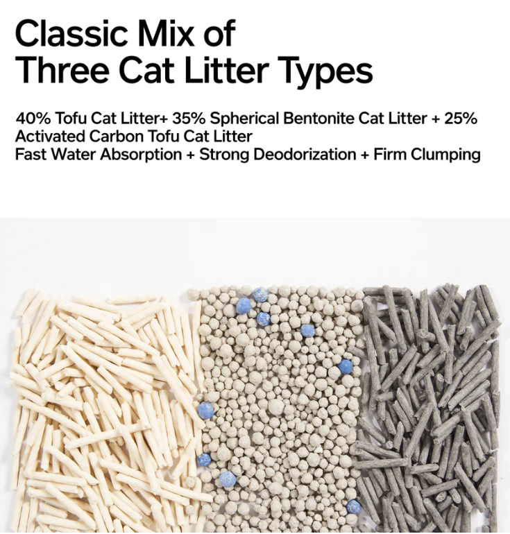 3-in-1 Mixed Clumping Litter (Tofu & Bentonite)