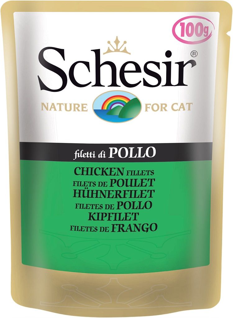 Schesir Chicken Fillets in Jelly Pouch, 100g