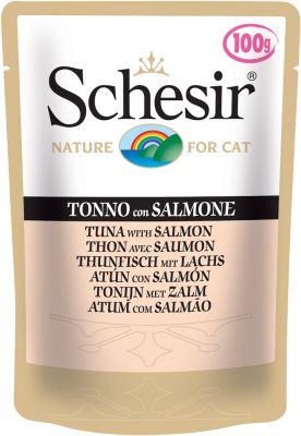 Schesir Tuna with Salmon in Jelly Pouch, 100g