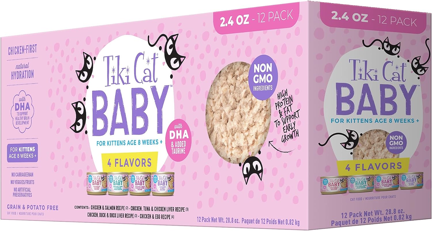 Tiki Cat Baby Kitten Variety Pack Case of 12 Best Cat