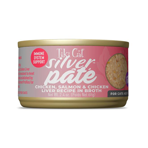 Tiki Cat® Silver™ Pâté: Chicken, Salmon & Chicken Liver Recipe in Broth