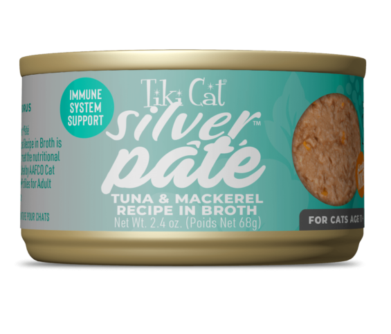 Tiki Cat® Silver™ Pâté: Tuna & Mackerel Recipe in Broth