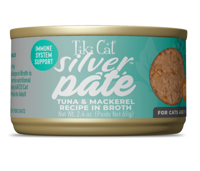 Tiki Cat® Silver™ Pâté: Tuna & Mackerel Recipe in Broth
