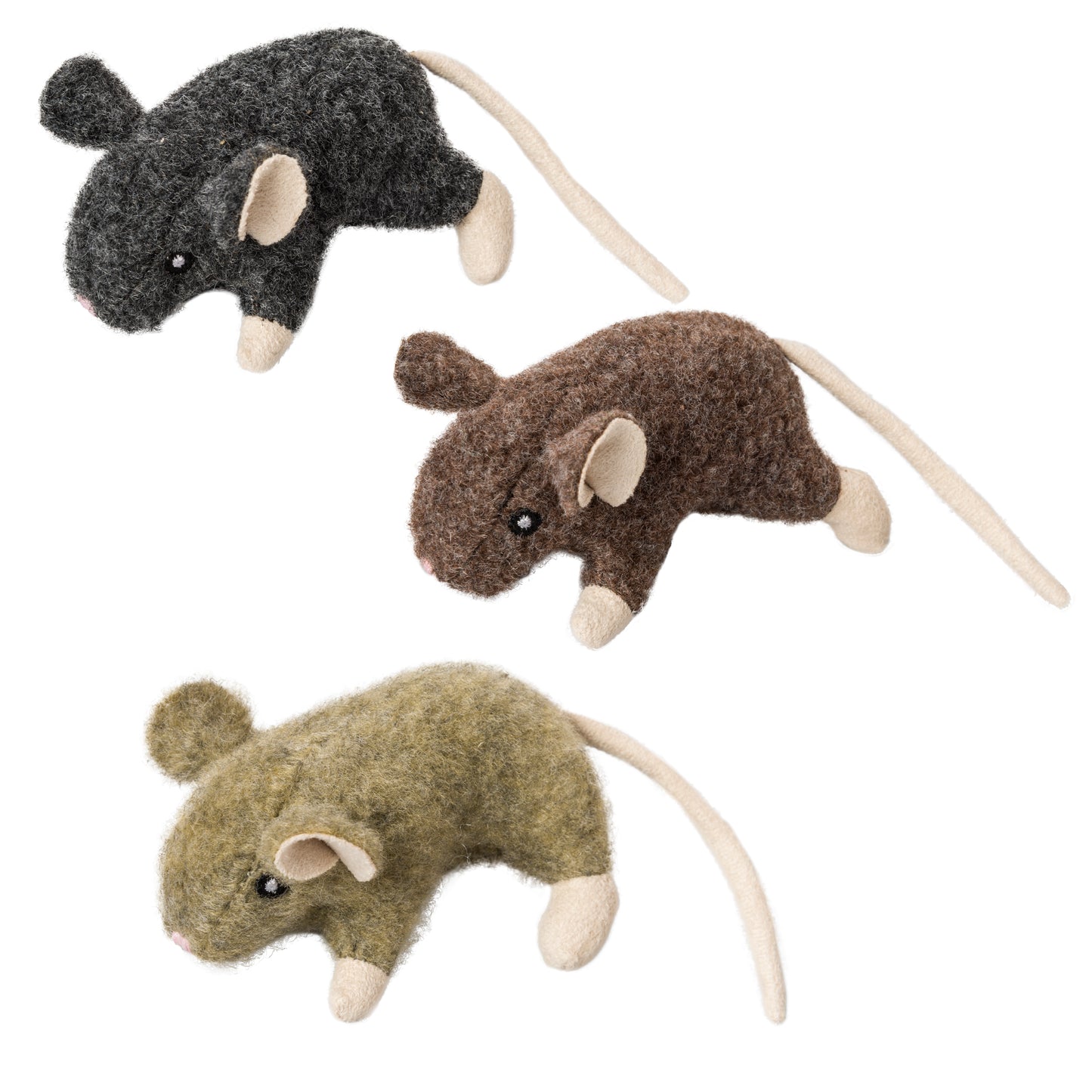 WOOL MOUSE WILLIE WITH CATNIP 3.4" CAT TOY