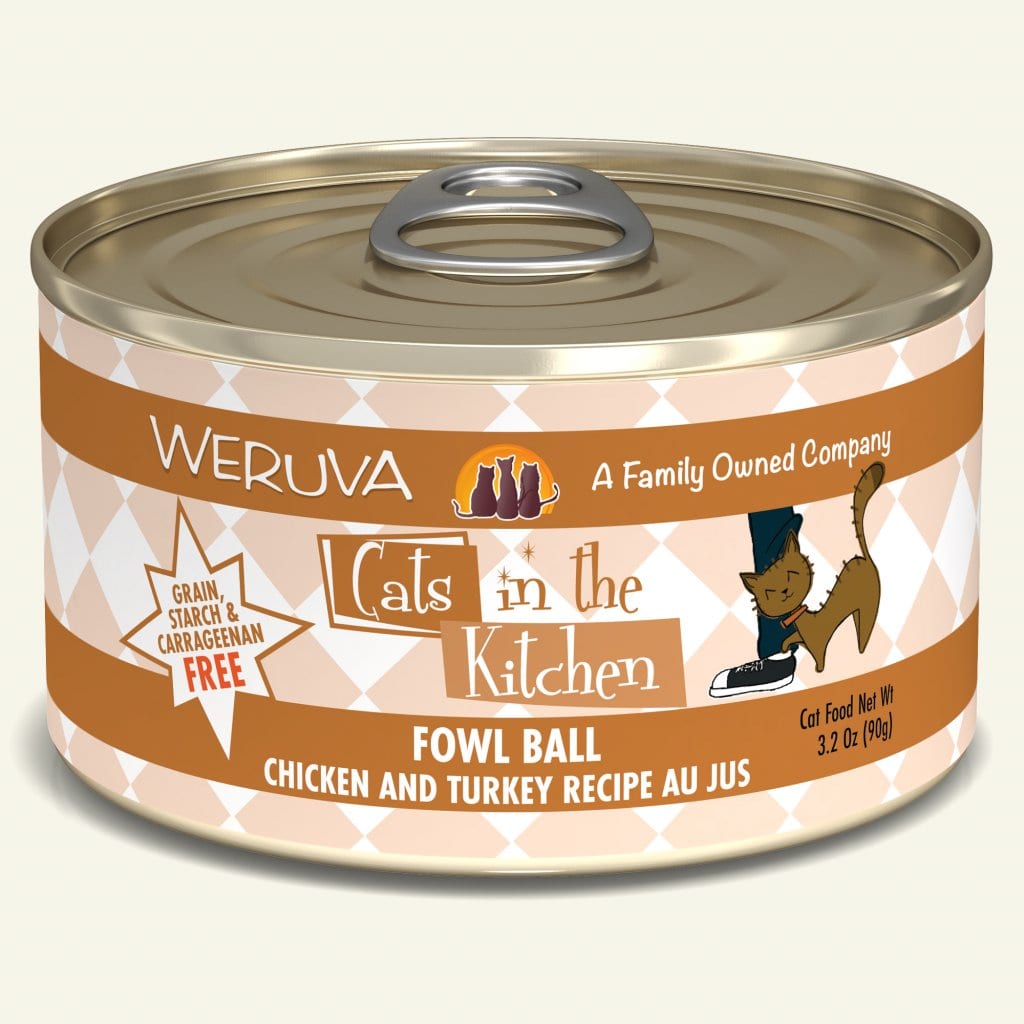Weruva Fowl Ball - Chicken and Turkey Recipe Au Jus (2 sizes)
