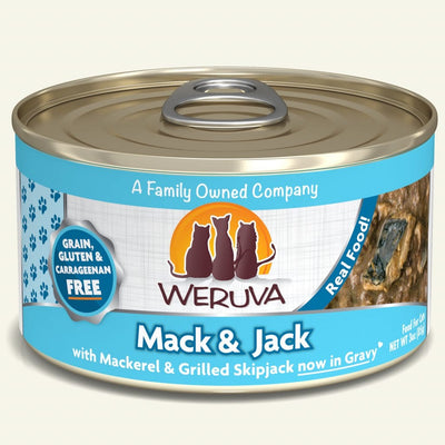 Weruva Mack and Jack with Mackerel & Grilled Skipjack in Gravy (3 sizes)