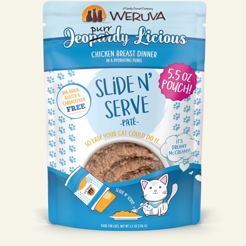 Weruva Jeopurrdy Licious Chicken Breast Dinner - Slide N' Serve Paté (2 sizes)