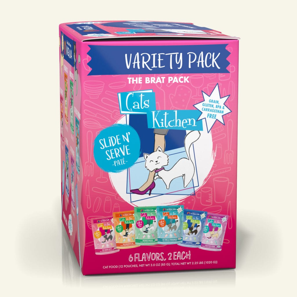 Weruva The Brat Pack - Slide N' Serve Paté Variety Pack, 3oz (12 pouches)