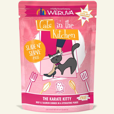 Weruva The Karate Kitty Beef & Salmon Dinner - Slide N' Serve Paté, 3oz